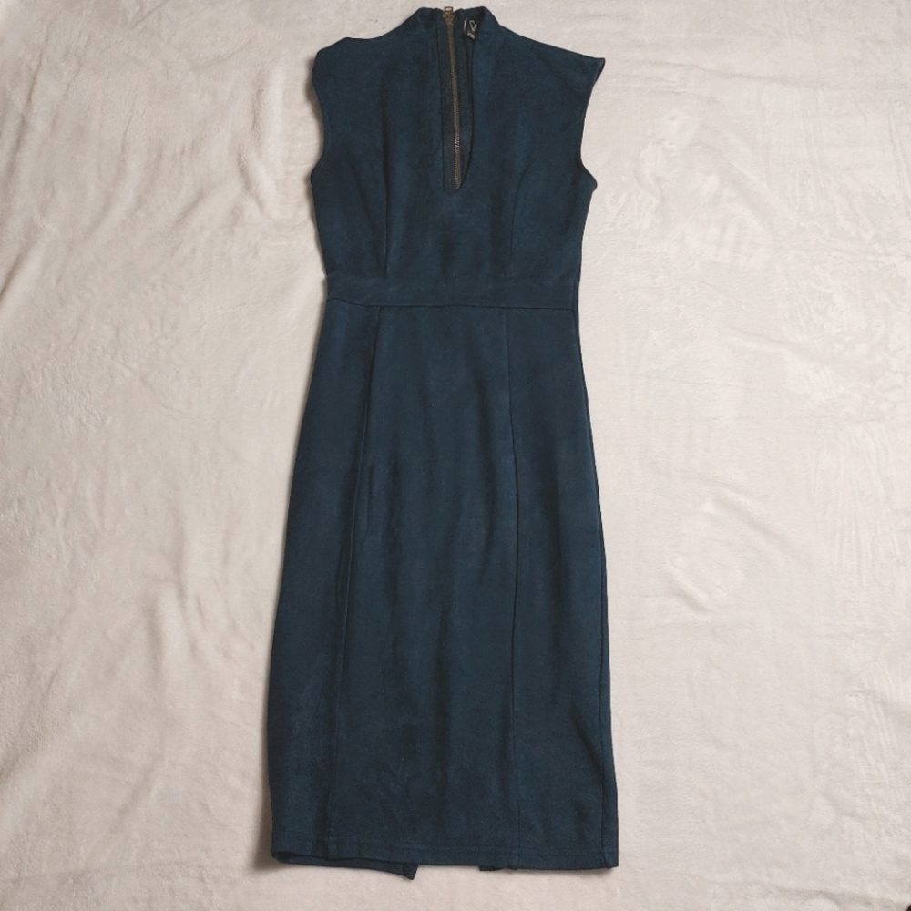 𝅺Windsor Blue Suede Party Dress Size Small